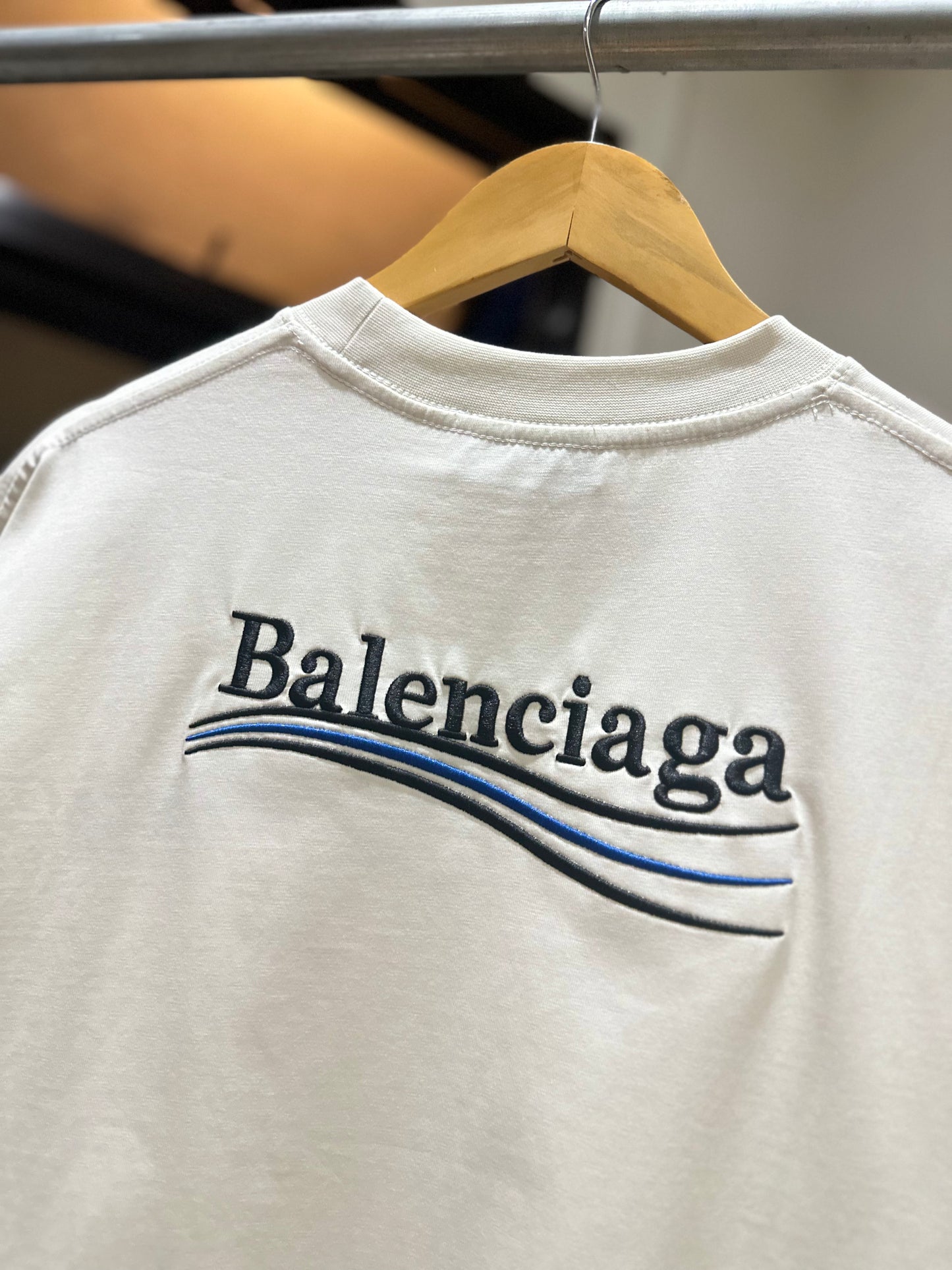 Balenciaga Political Campaign T-Shirt (Cement White)