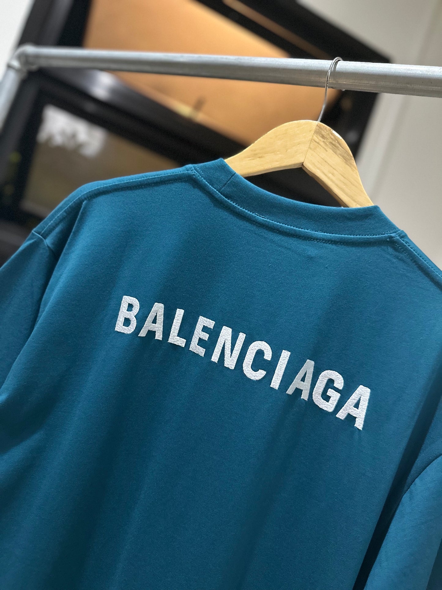 Balenciaga Back T-Shirt (Oversized/Teal)