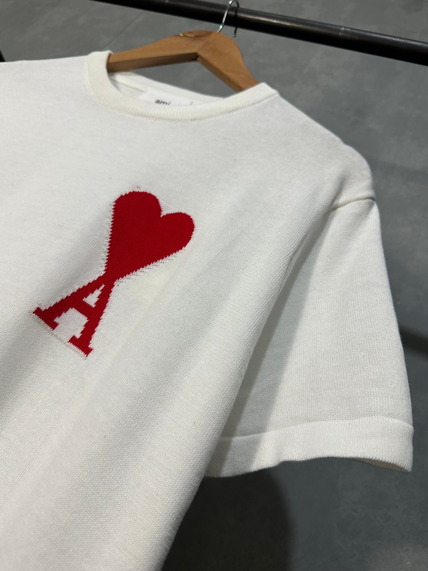AMI de Coeur Knitted T-Shirt (White)
