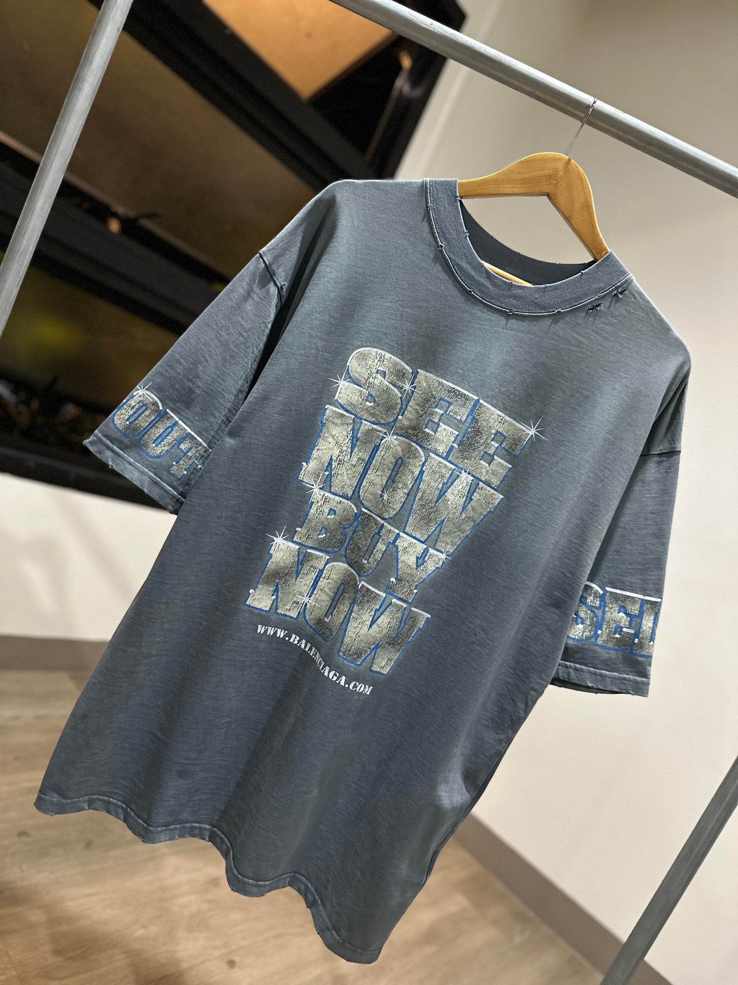 Balenciaga SNBN T-Shirt (Vintage Blue)