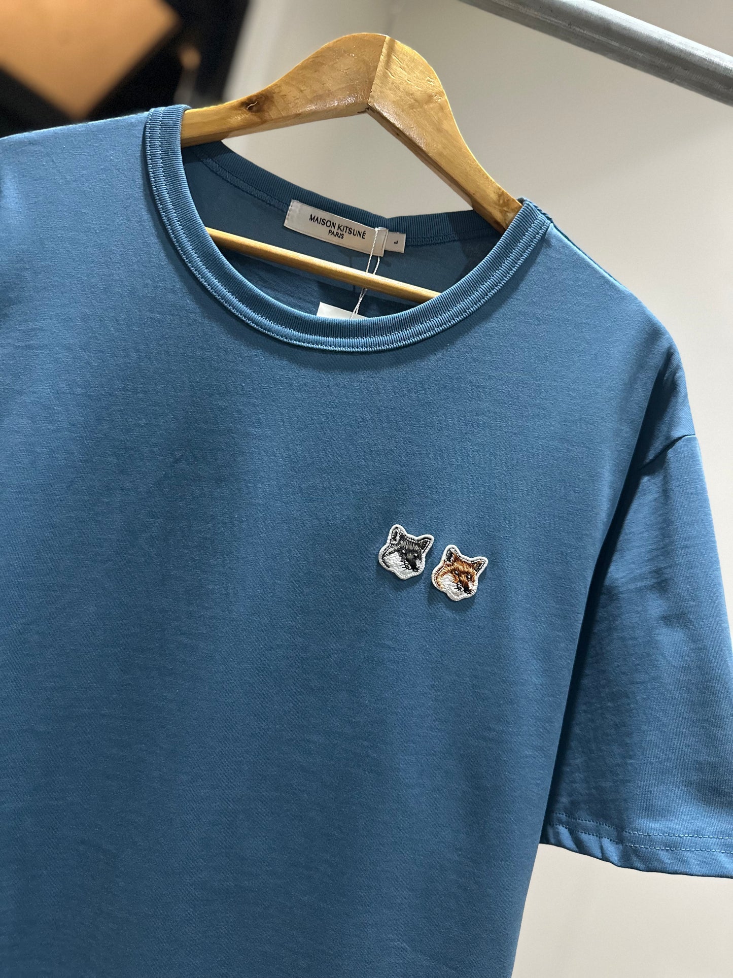 Maison Kitsune Double Fox T-Shirt (Blue)