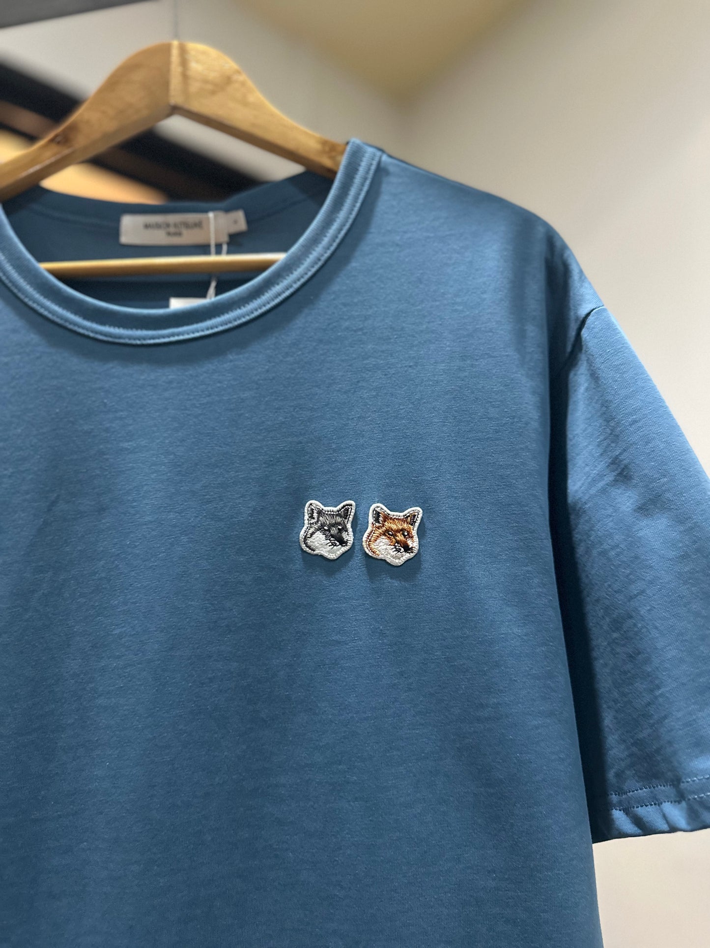 Maison Kitsune Double Fox T-Shirt (Blue)