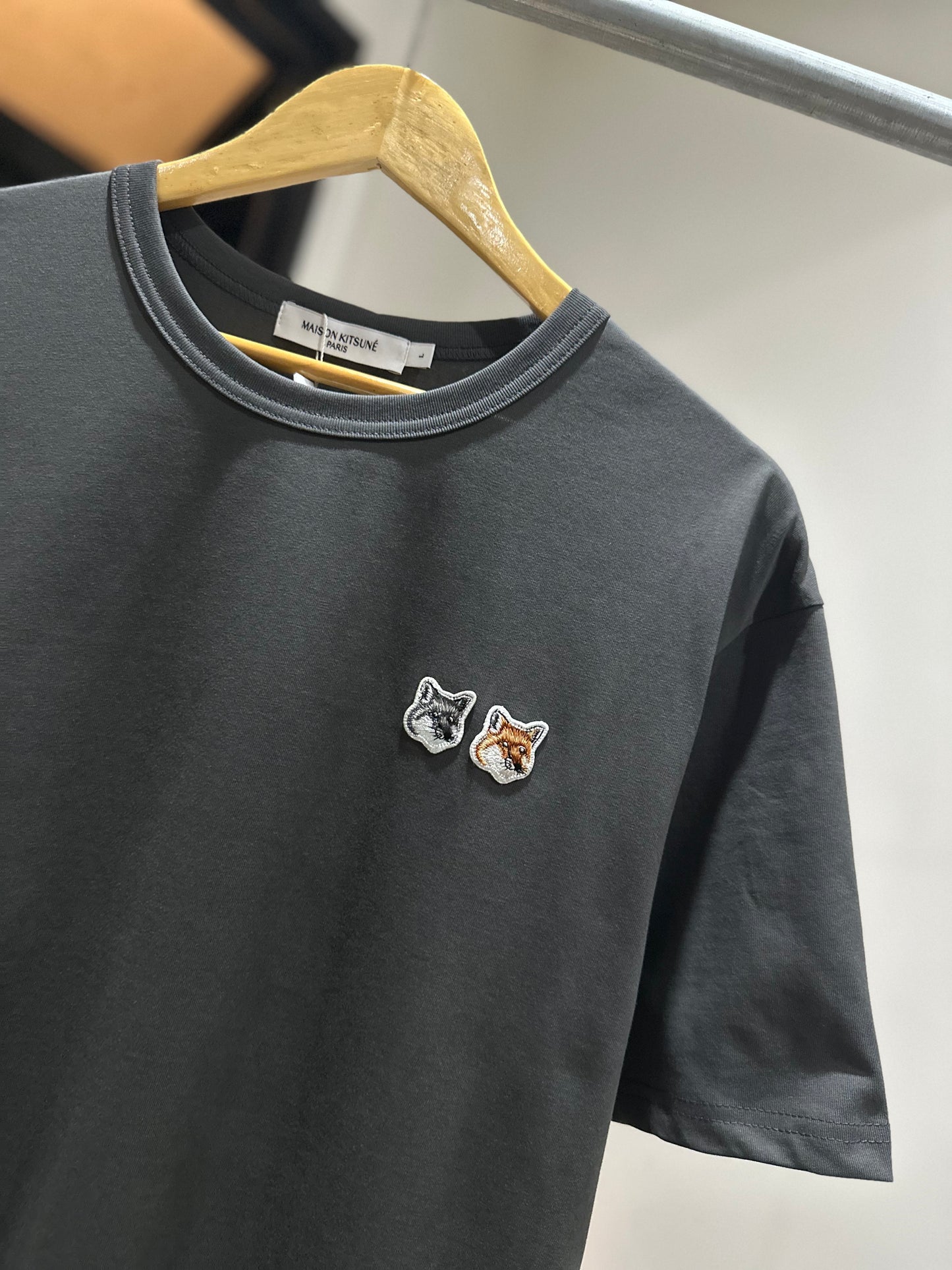 Maison Kitsune Double Fox T-Shirt (Gray)