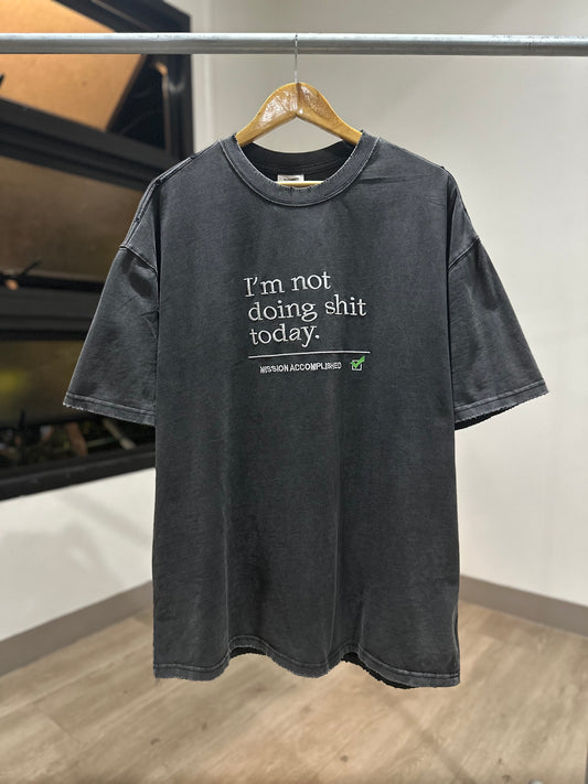 Vetements "No Shit Today" T-Shirt (Acid Black)