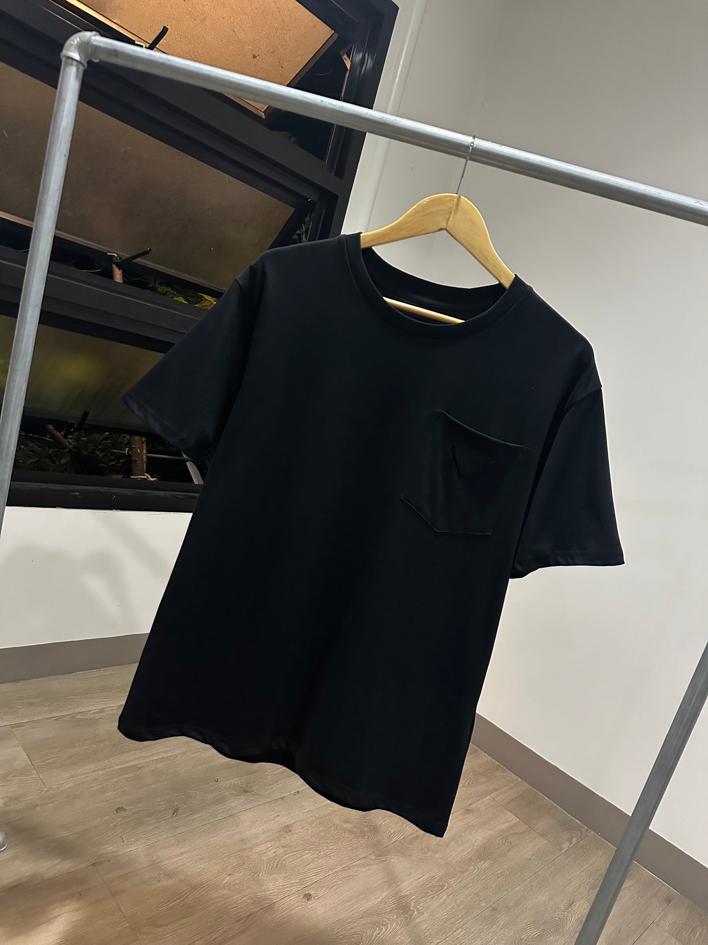 Prada Pocket T-Shirt (Black/Naked Logo)