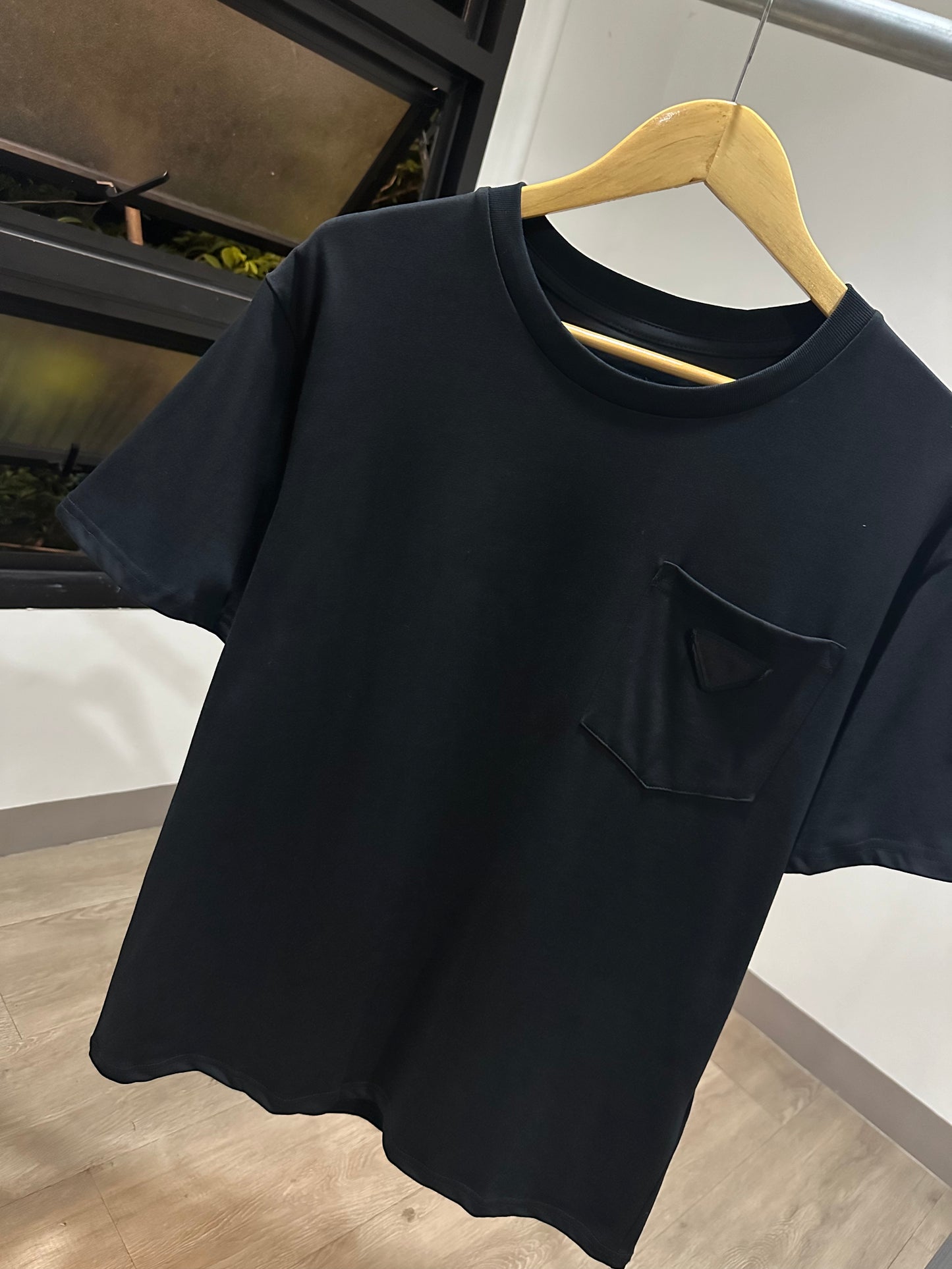 Prada Pocket T-Shirt (Black/Naked Logo)