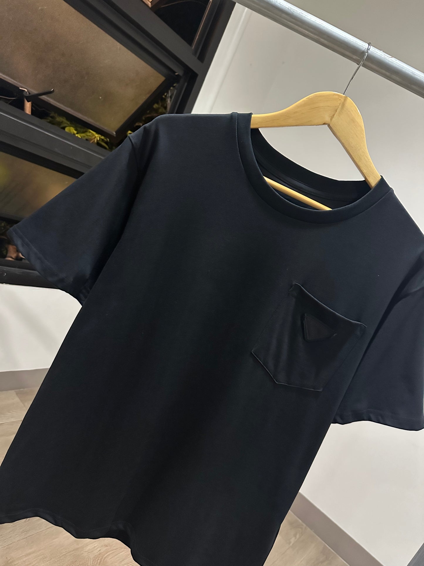 Prada Pocket T-Shirt (Black/Naked Logo)