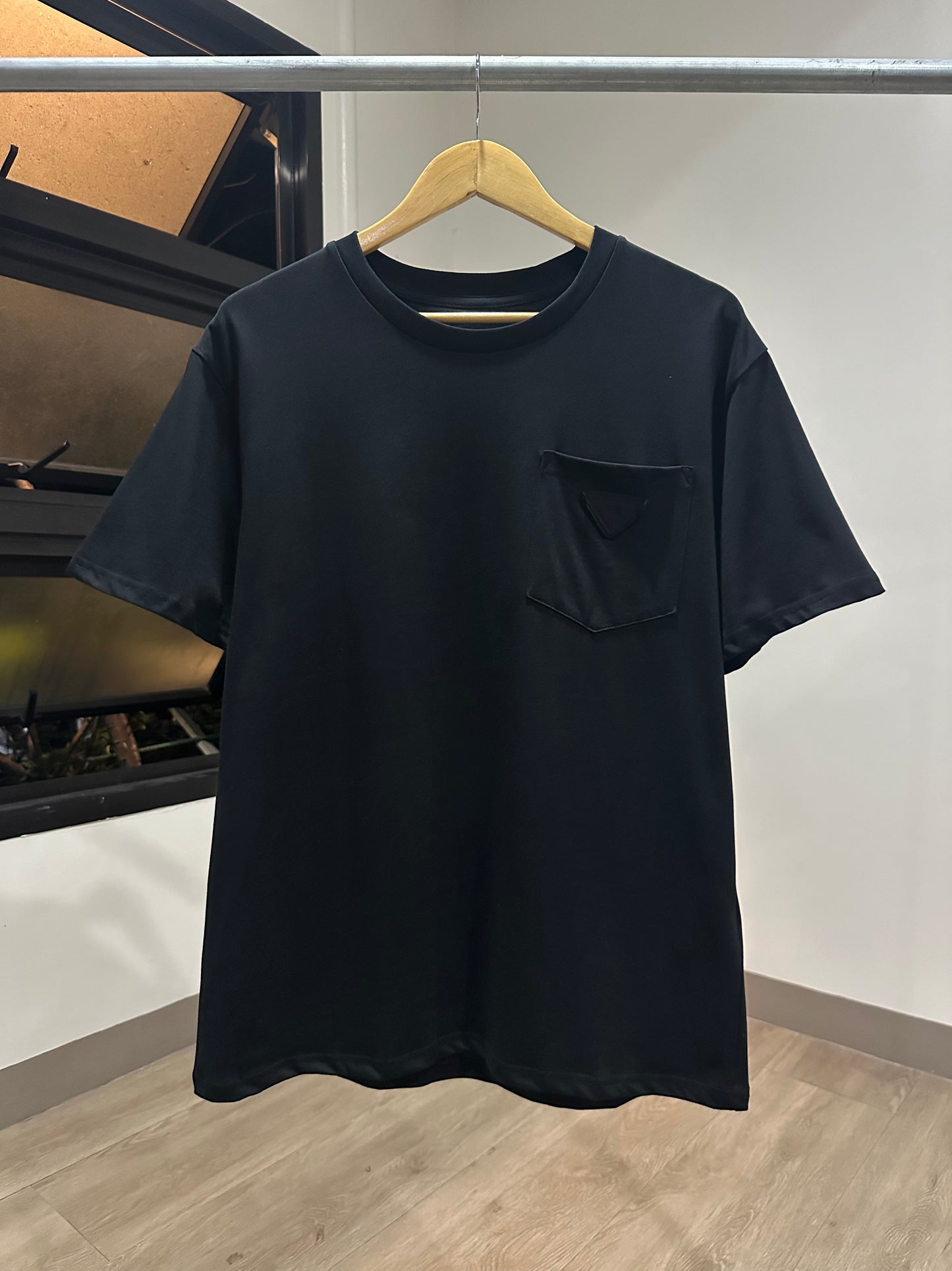 Prada Pocket T-Shirt (Black/Naked Logo)