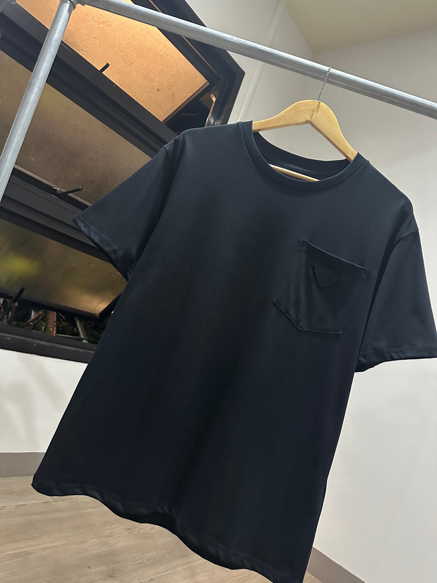 Prada Pocket T-Shirt (Black/Naked Logo)