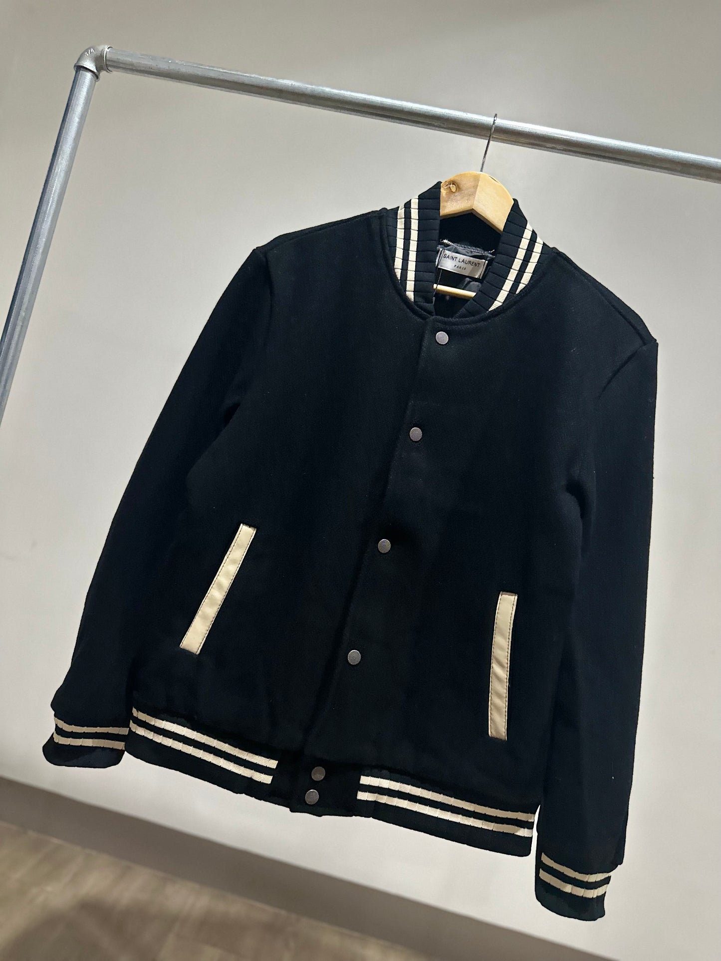 Saint Laurent Varsity Jacket (Wool/Black)