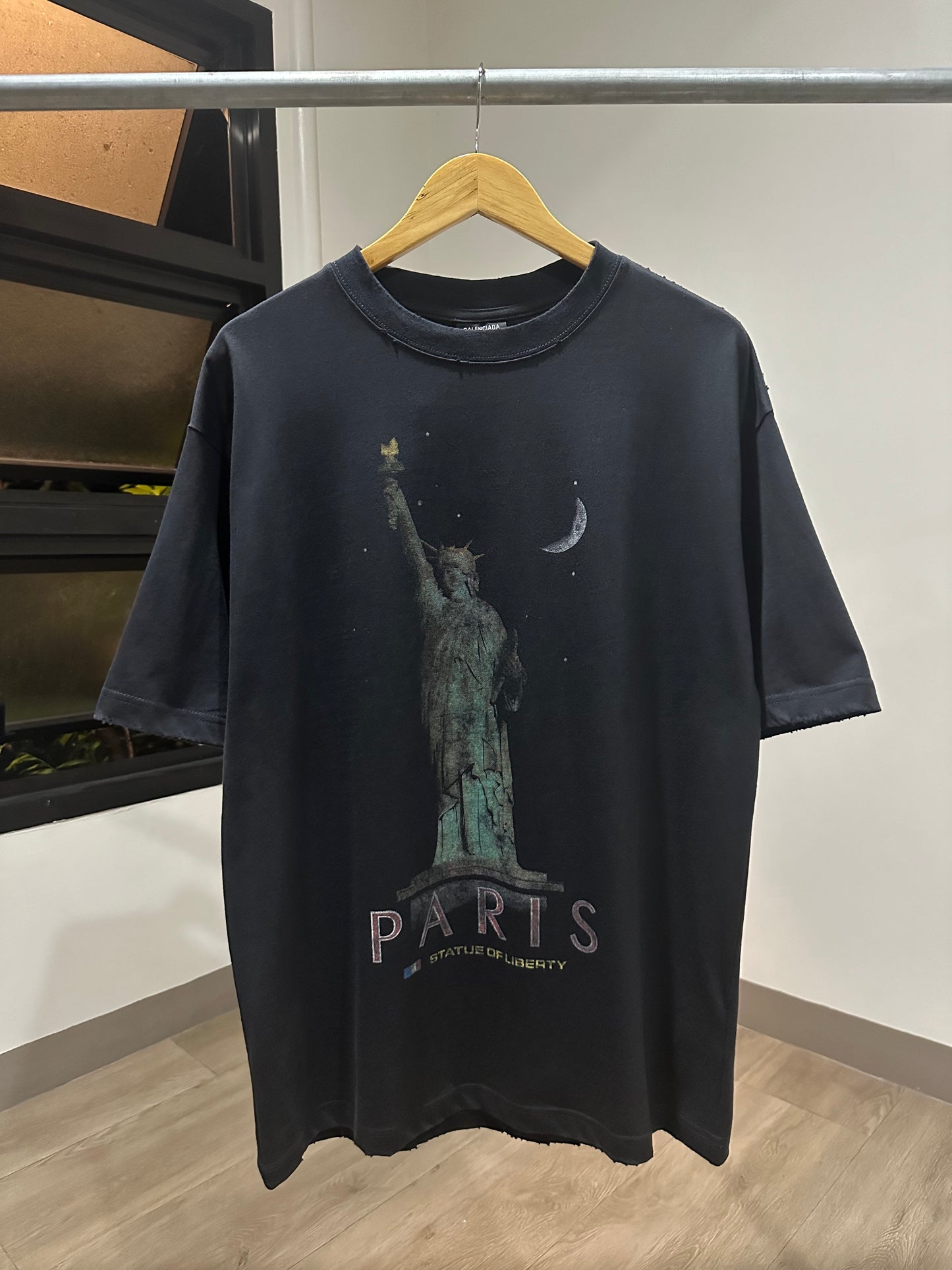 Balenciaga Paris Liberty T-Shirt (Black)