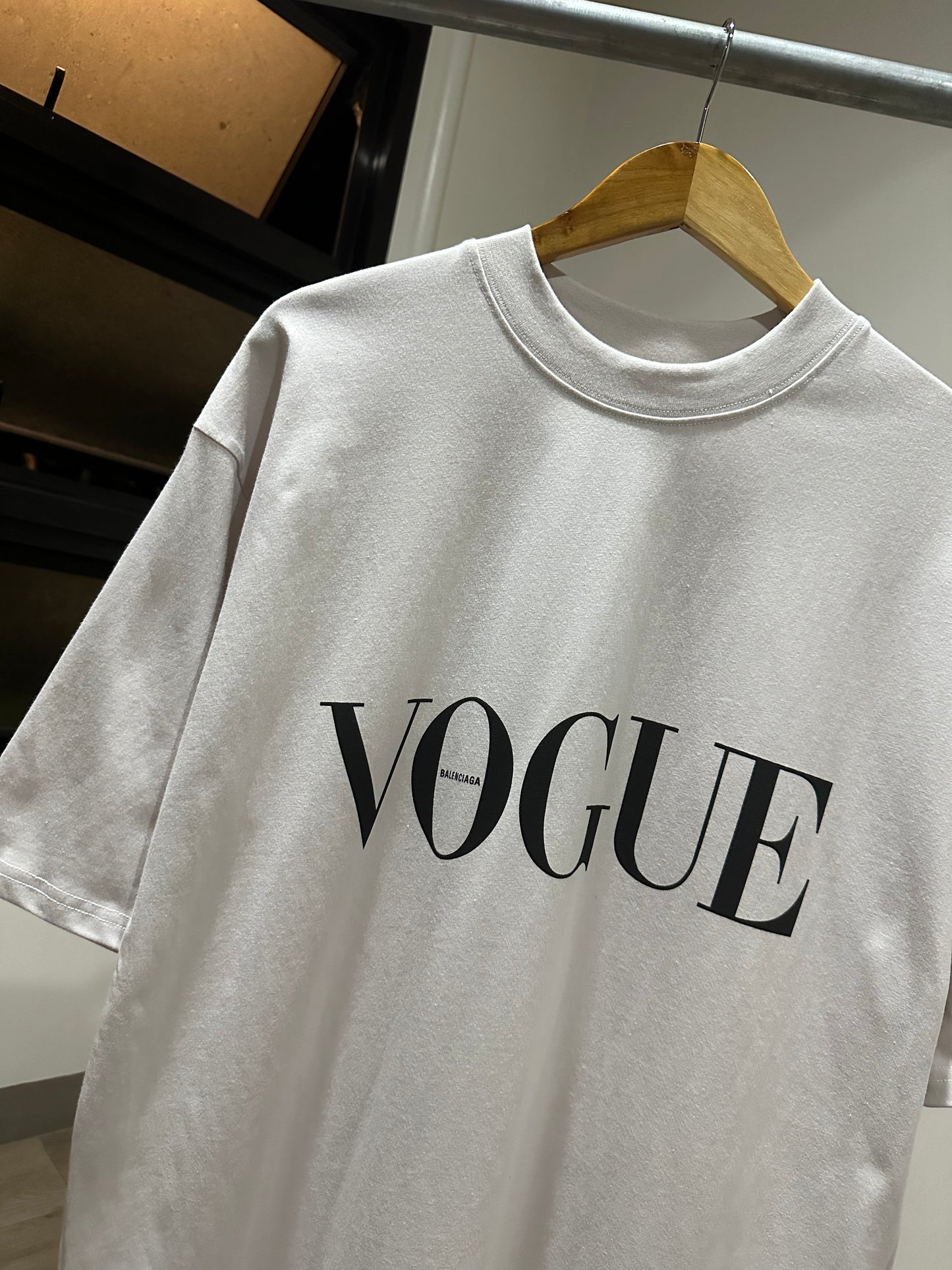 Balenciaga Vogue Oversized T-Shirt (Dirty White)