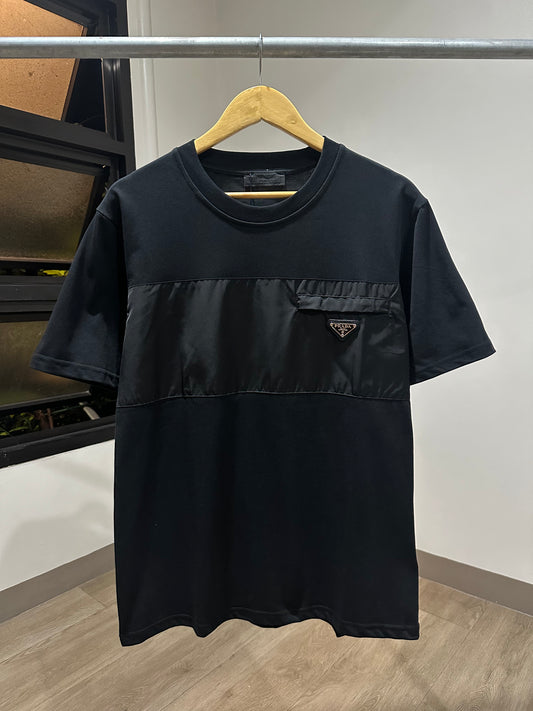 Prada Re-Nylon Cotton T-Shirt (Black)