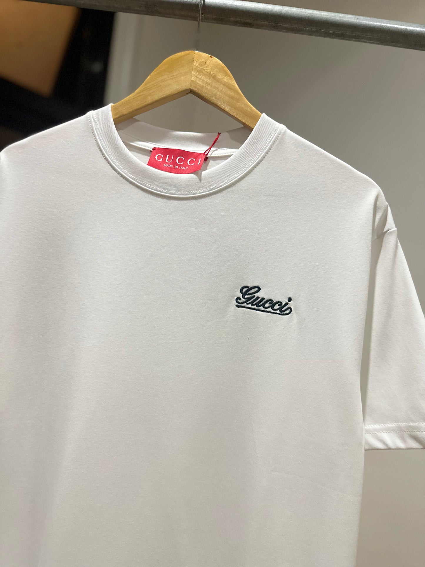 Gucci Cotton T-Shirt (White/Embroid)