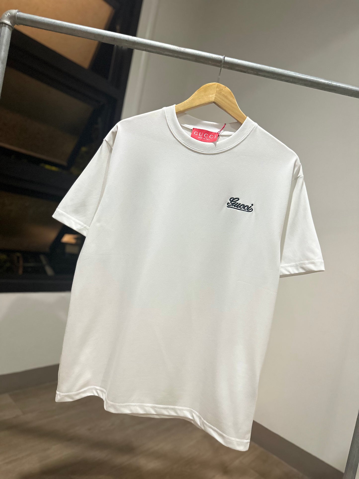 Gucci Cotton T-Shirt (White/Embroid)