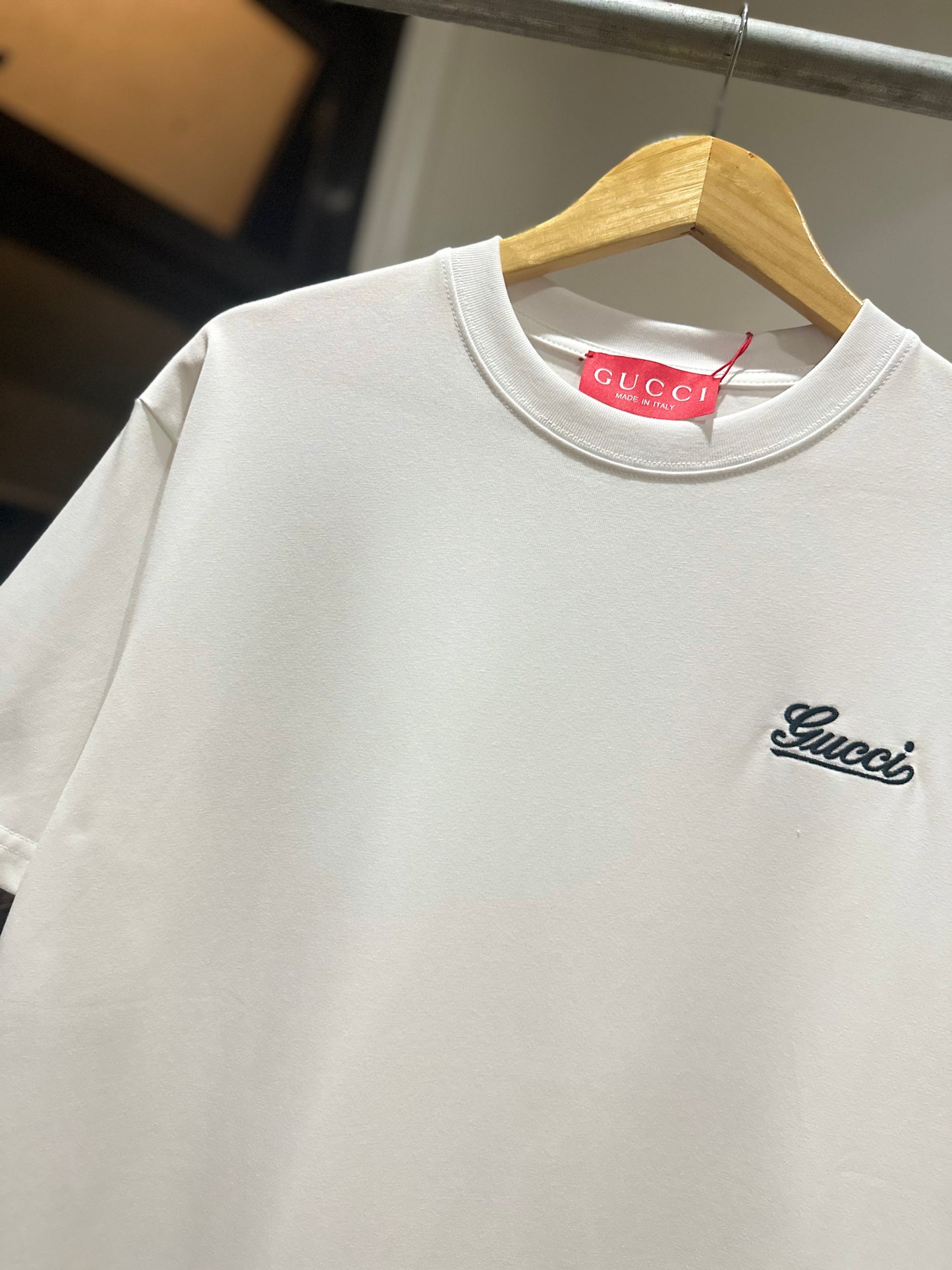 Gucci Cotton T-Shirt (White/Embroid)