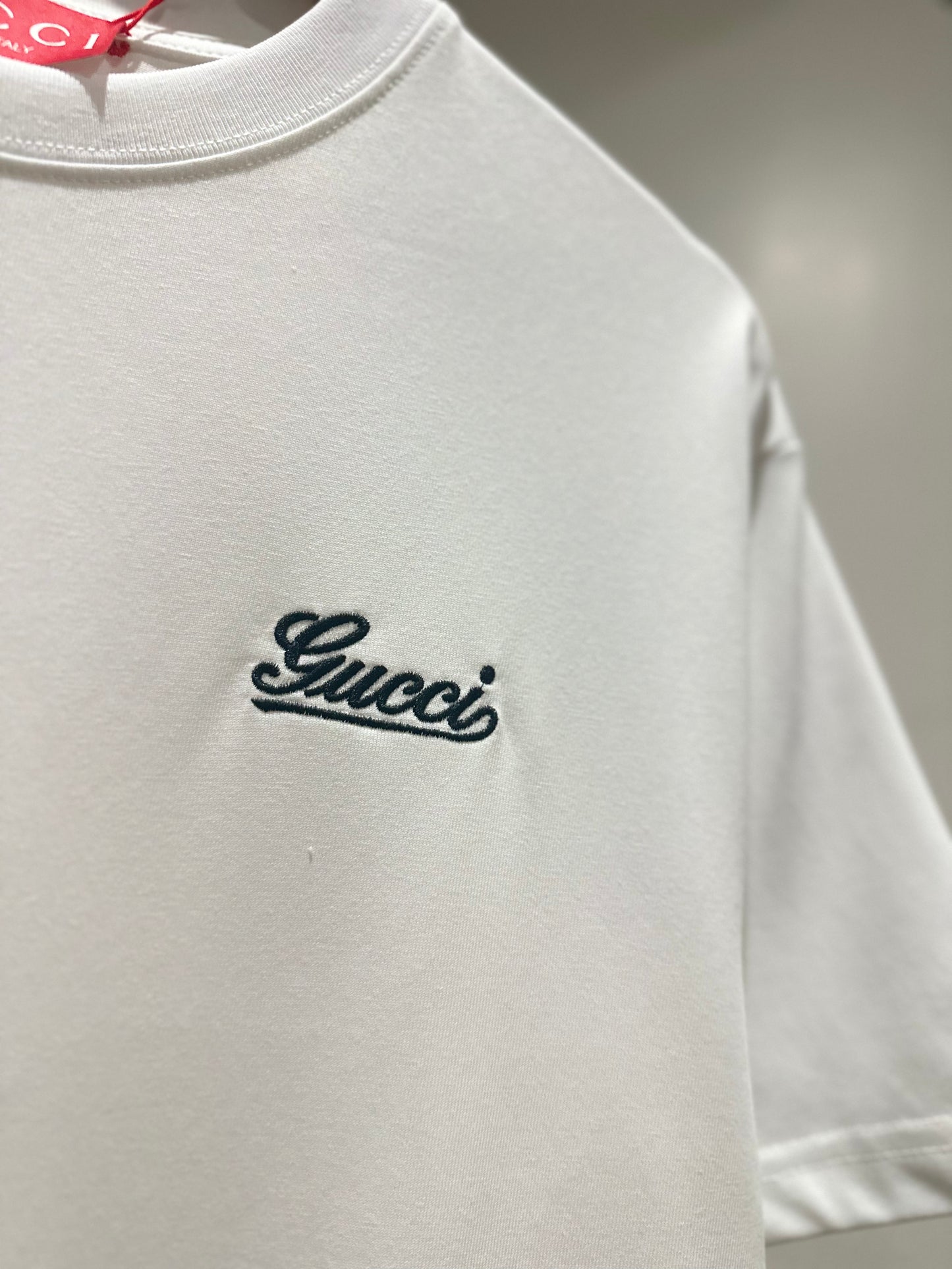 Gucci Cotton T-Shirt (White/Embroid)