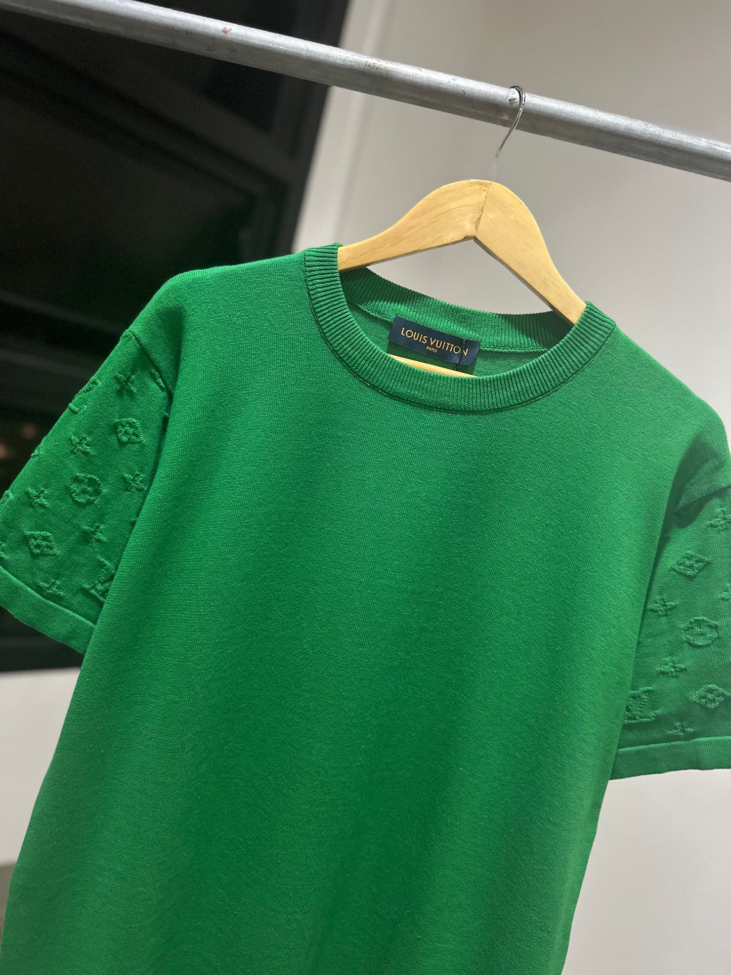 Louis Vuitton Short-Sleeved Cotton Crewneck (Green)