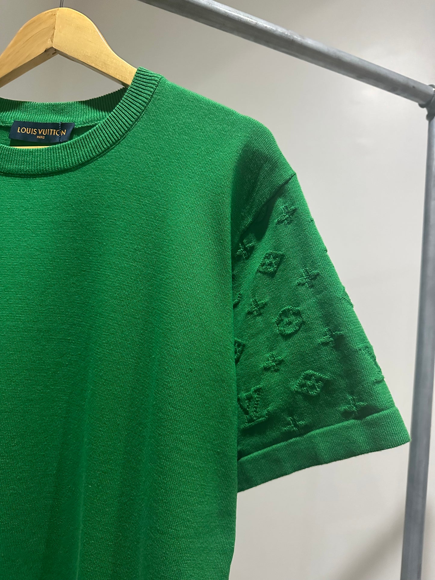 Louis Vuitton Short-Sleeved Cotton Crewneck (Green)