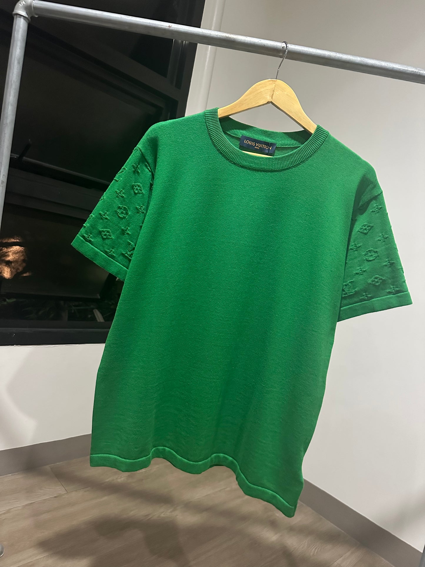 Louis Vuitton Short-Sleeved Cotton Crewneck (Green)