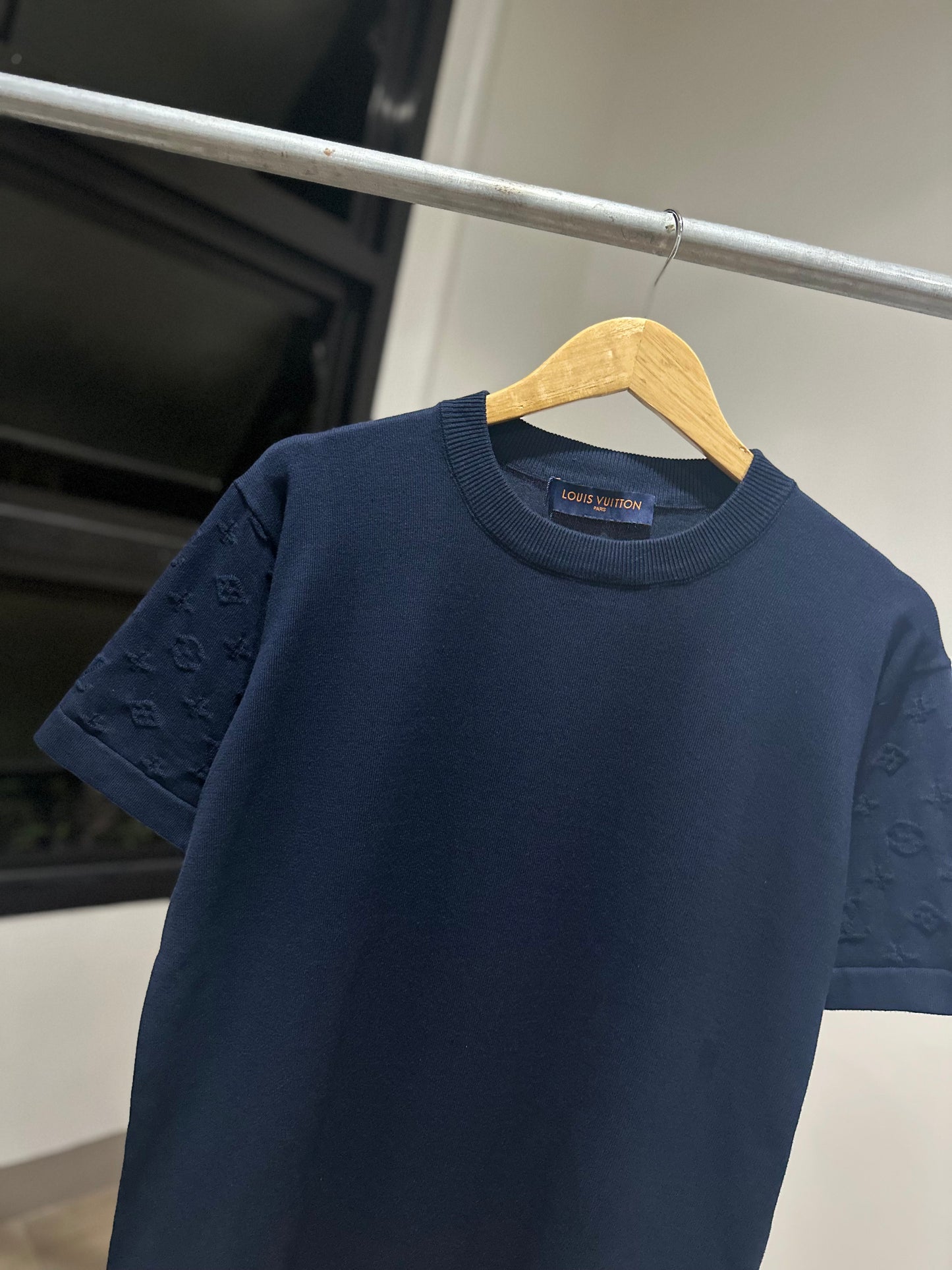 Louis Vuitton Short-Sleeved Cotton Crewneck (Navy)