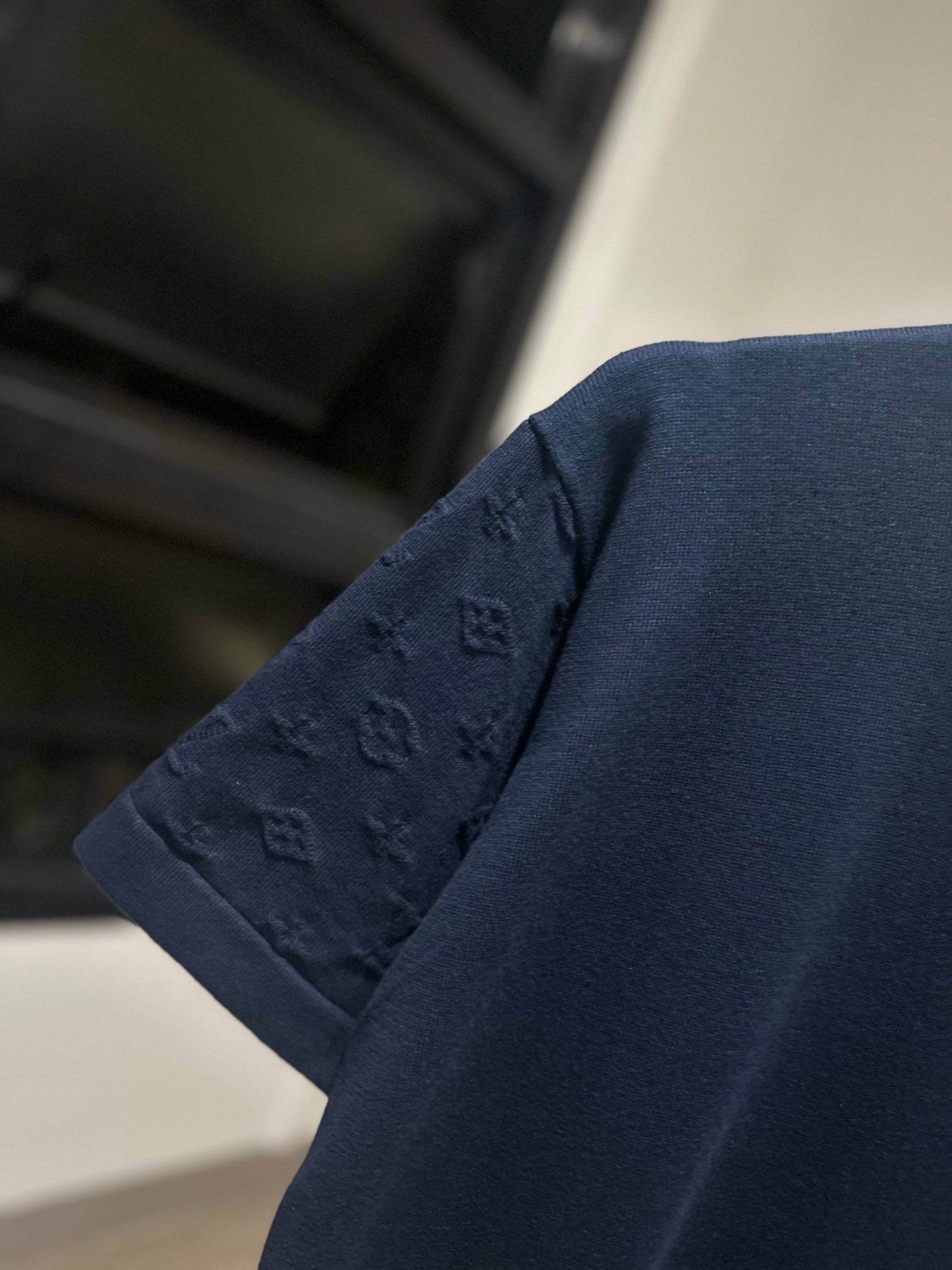 Louis Vuitton Short-Sleeved Cotton Crewneck (Navy)