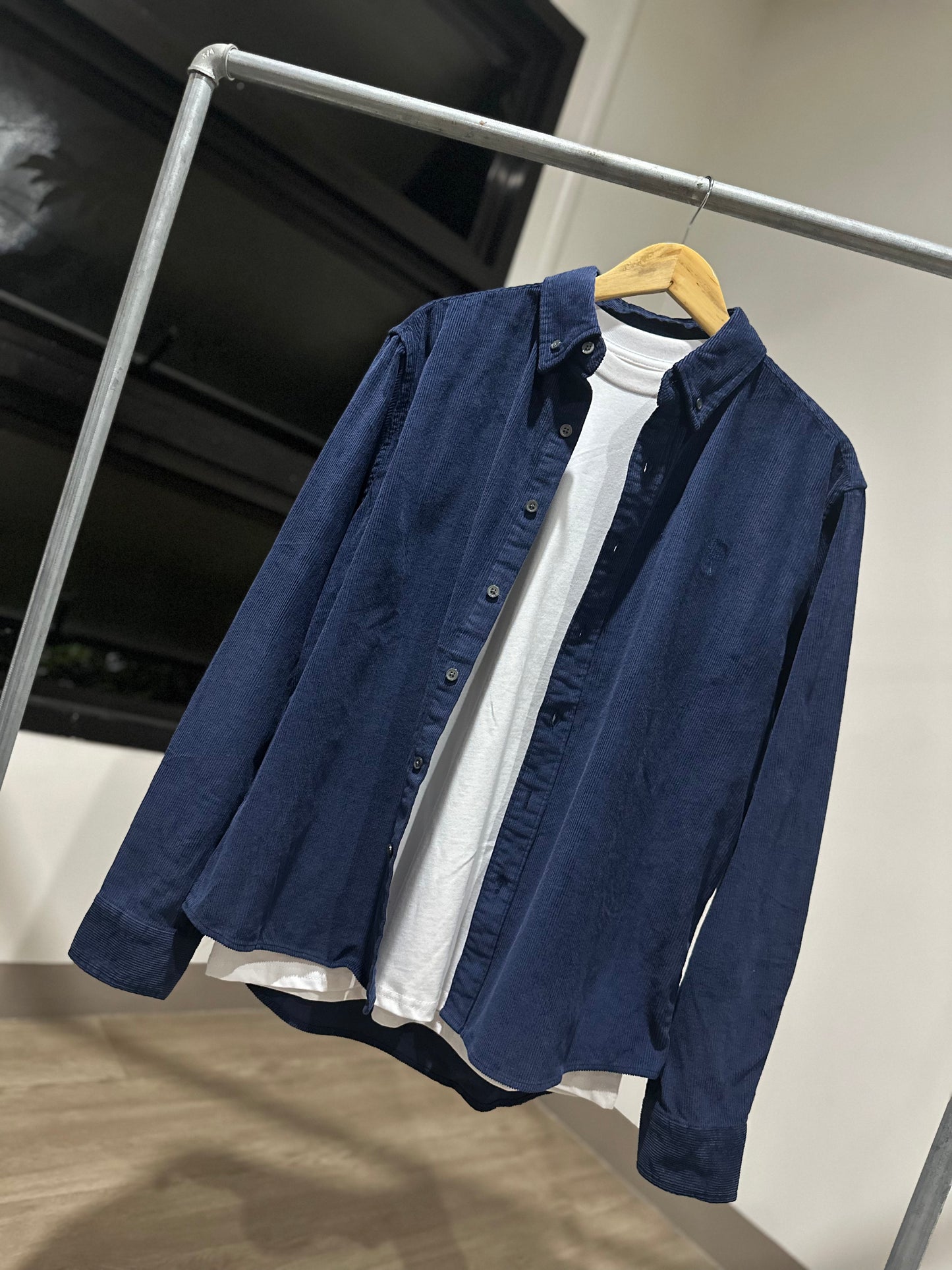 AMI Paris Corduroy Long-Sleeve (Navy)