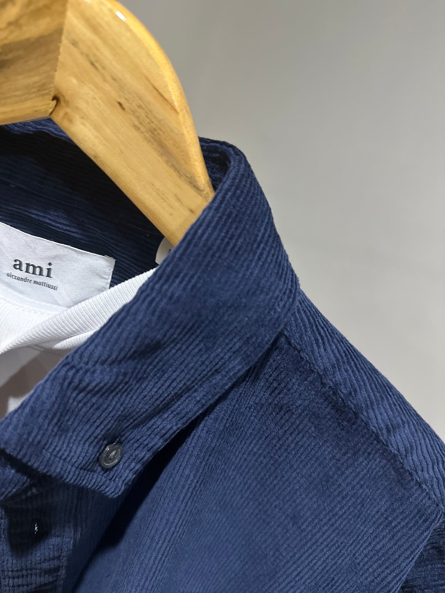 AMI Paris Corduroy Long-Sleeve (Navy)