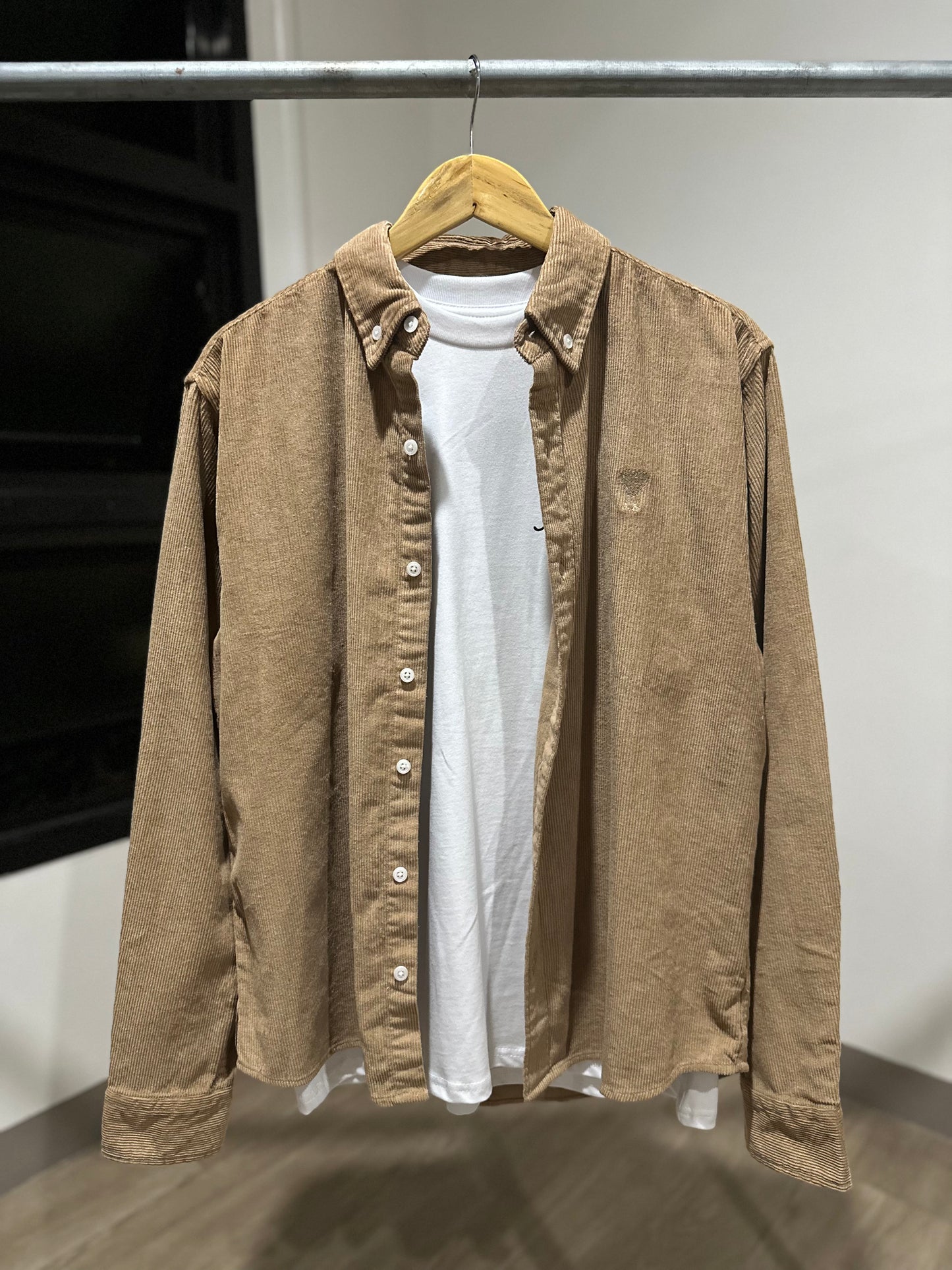 AMI Paris Corduroy Long-Sleeve (Khaki)