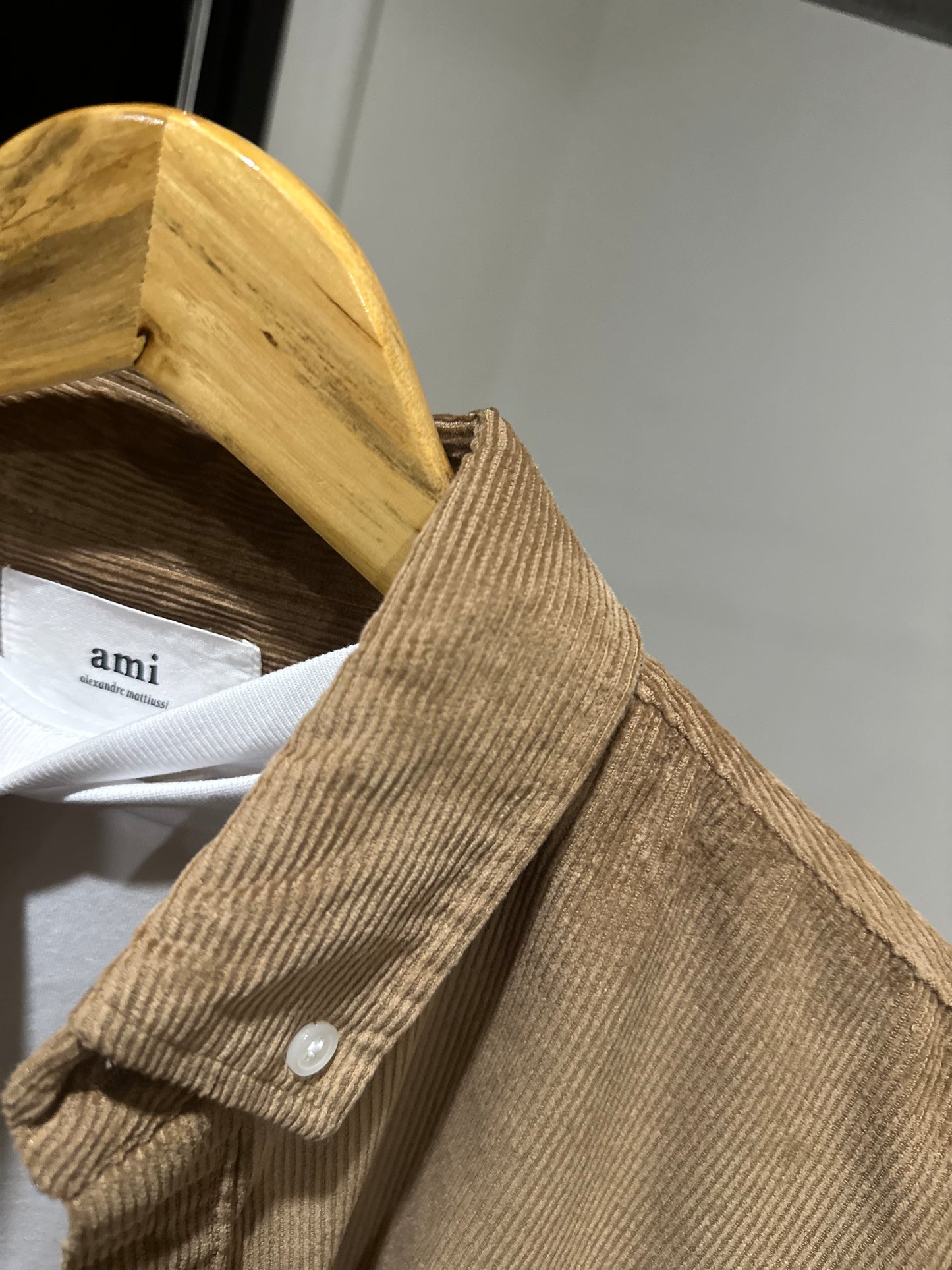 AMI Paris Corduroy Long-Sleeve (Khaki)