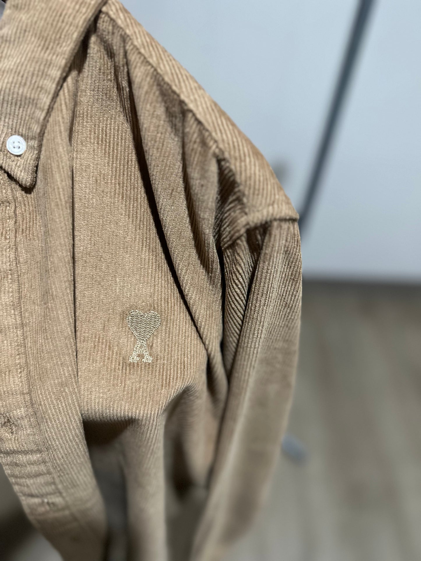 AMI Paris Corduroy Long-Sleeve (Khaki)