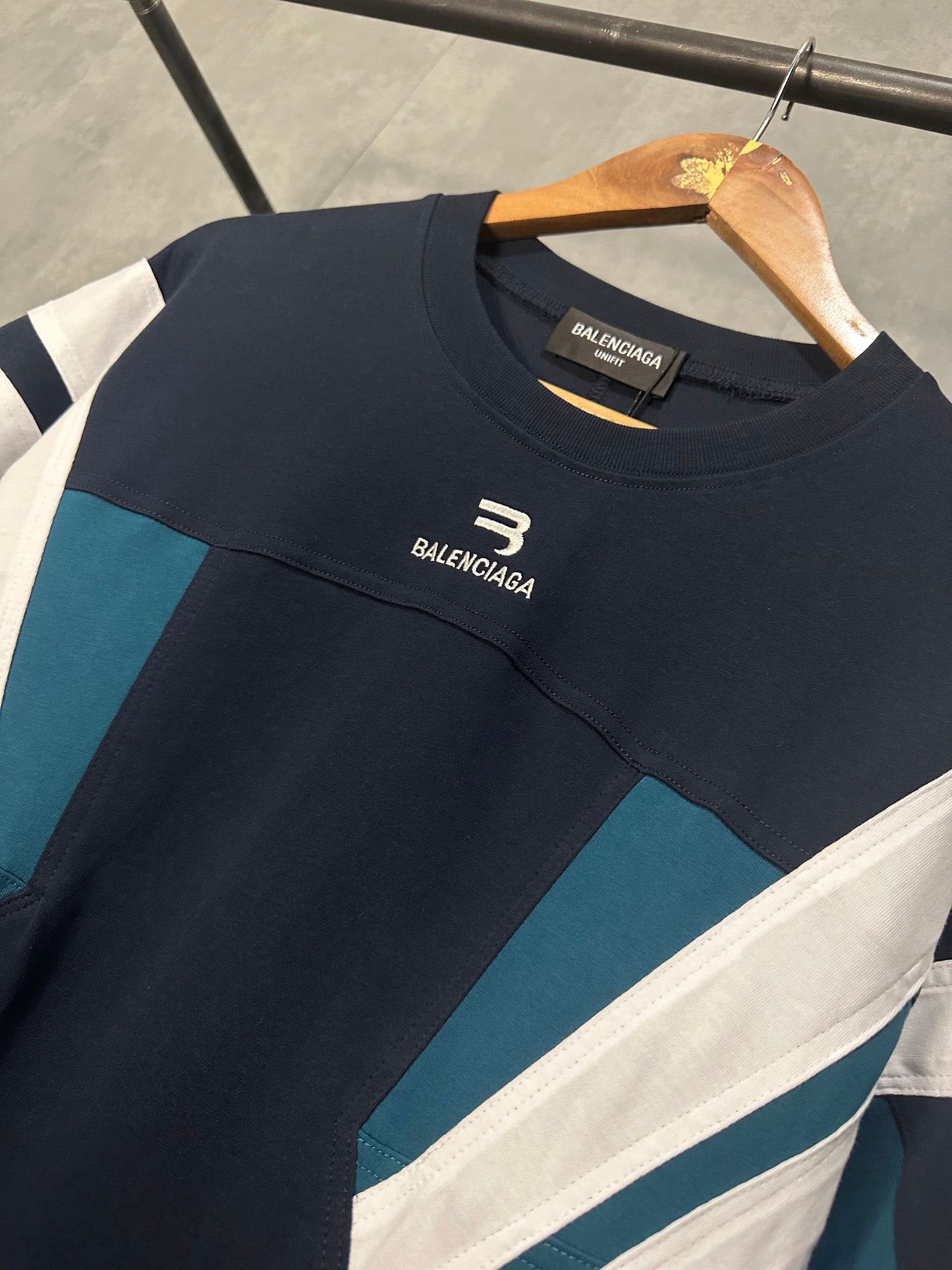 Balenciaga 3-Tone Mid Logo Oversized T-Shirt